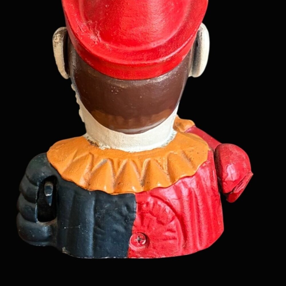 Vintage Cast Iron Clown Coin Bank Humpty Dumpty Circus Mechanical Creepy Horror - Picture 5 of 6